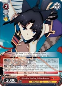 Gifted in Warfare, Ushiwakamaru - Fate/Grand Order Absolute Demonic Front: Babylonia - Weiss Schwarz card