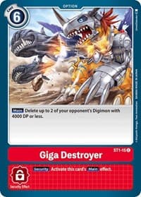 Giga Destroyer - Starter Deck 01: Gaia Red - Digimon Card Game card