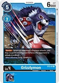 Grizzlymon - Starter Deck 02: Cocytus Blue - Digimon Card Game card