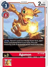 Agumon - BT1-010 - Release Special Booster 1.0 - Digimon Card Game card