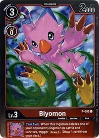 Biyomon - P-002 - Digimon Promotion Cards - Digimon Card Game card