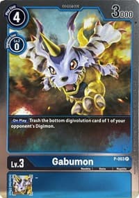 Gabumon - P-003 - Digimon Promotion Cards - Digimon Card Game card