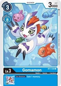 Gomamon - BT1-030 - Release Special Booster 1.0 - Digimon Card Game card