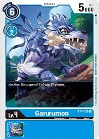 Garurumon - BT1-036 - Release Special Booster 1.0 - Digimon Card Game card