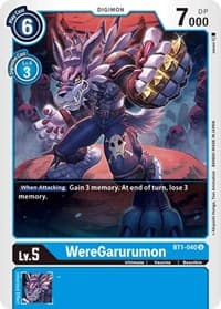 WereGarurumon - BT1-040 - Release Special Booster 1.0 - Digimon Card Game card
