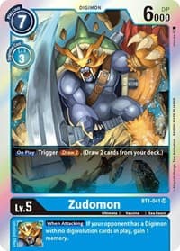 Zudomon - BT1-041 - Release Special Booster 1.0 - Digimon Card Game card