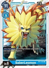 SaberLeomon - Release Special Booster 1.0 - Digimon Card Game card