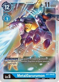 MetalGarurumon - BT1-044 - Release Special Booster 1.0 - Digimon Card Game card