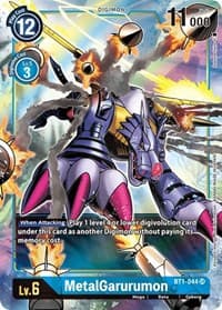 MetalGarurumon - BT1-044 (Alternate Art) - Release Special Booster 1.0 - Digimon Card Game card