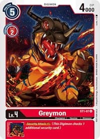 Greymon - ST1-07 (Tamer Party Promo) - Starter Deck 01: Gaia Red - Digimon Card Game card