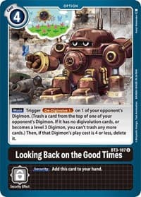 Looking Back on the Good Times - Release Special Booster 1.0 - Digimon Card Game card