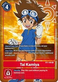 Tai Kamiya - BT1-085 (Box Topper) - Release Special Booster 1.0 - Digimon Card Game card