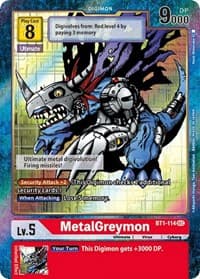 MetalGreymon (Secret Rare) (Alternate Art) - Release Special Booster 1.0 - Digimon Card Game card