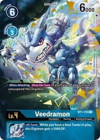 Veedramon (Secret Rare) (Alternate Art) - Release Special Booster 1.0 - Digimon Card Game card