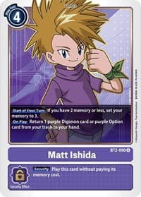 Matt Ishida - BT2-090 - Release Special Booster 1.0 - Digimon Card Game card