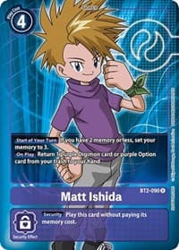 Matt Ishida - BT2-090 (Box Topper) - Release Special Booster 1.0 - Digimon Card Game card