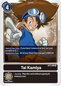Tai Kamiya - BT2-089 - Release Special Booster 1.0 - Digimon Card Game card