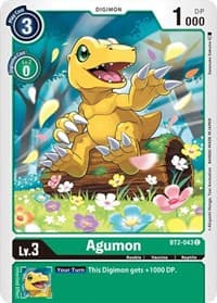Agumon - BT2-043 - Release Special Booster 1.0 - Digimon Card Game card