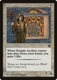 Temple Acolyte - Portal Second Age - Magic: The Gathering card
