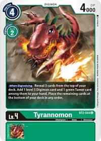 Tyrannomon - BT2-044 - Release Special Booster 1.0 - Digimon Card Game card