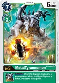 MetalTyrannomon - BT2-046 - Release Special Booster 1.0 - Digimon Card Game card