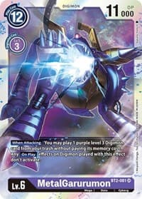 MetalGarurumon - BT2-081 - Release Special Booster 1.0 - Digimon Card Game card