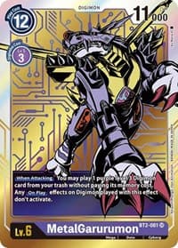 MetalGarurumon - BT2-081 (Alternate Art) - Release Special Booster 1.0 - Digimon Card Game card