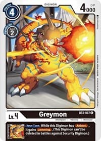 Greymon - BT2-057 - Release Special Booster 1.0 - Digimon Card Game card