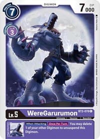 WereGarurumon - BT2-078 - Release Special Booster 1.0 - Digimon Card Game card