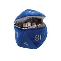 D20 Die Plush Bag - Blue - Ultra Pro Dice Bags and Gamer Pouches - Collectible Storage card