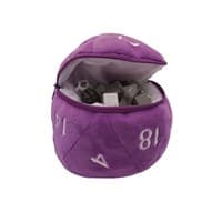 D20 Die Plush Bag - Purple - Ultra Pro Dice Bags and Gamer Pouches - Collectible Storage card