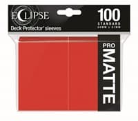 PRO-Matte Eclipse Standard Deck Protector Sleeves - Apple Red (100-Pack) - Ultra Pro Card Sleeves - Card Sleeves card