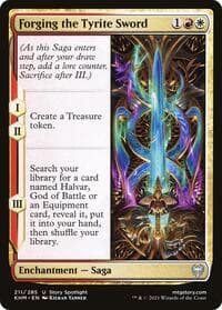 Forging the Tyrite Sword - Kaldheim - Magic: The Gathering card