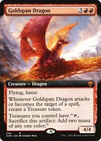 Goldspan Dragon (Extended Art) - Kaldheim - Magic: The Gathering card