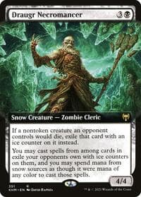 Draugr Necromancer (Extended Art) - Kaldheim - Magic: The Gathering card