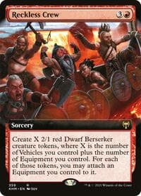 Reckless Crew (Extended Art) - Kaldheim - Magic: The Gathering card