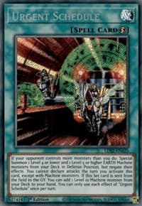 Urgent Schedule - Legendary Duelists: Season 2 - YuGiOh card