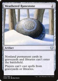 Weathered Runestone - Kaldheim - Magic: The Gathering card