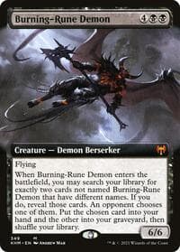 Burning-Rune Demon (Extended Art) - Kaldheim - Magic: The Gathering card