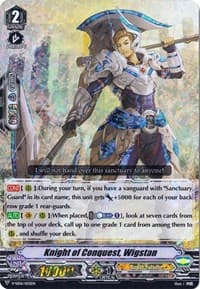 Knight of Conquest, Wigstan (RRR Foil) - V-SS06: Valiant Sanctuary - Cardfight Vanguard card