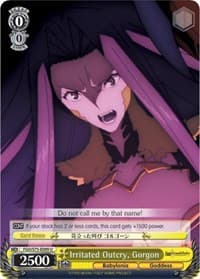 Irritated Outcry, Gorgon - Fate/Grand Order Absolute Demonic Front: Babylonia - Weiss Schwarz card