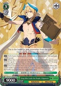 King Who Leads the People, Gilgamesh (SR) - Fate/Grand Order Absolute Demonic Front: Babylonia - Weiss Schwarz card