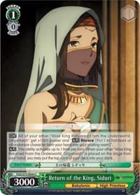Return of the King, Siduri - Fate/Grand Order Absolute Demonic Front: Babylonia - Weiss Schwarz card