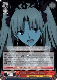 Granting Special Rights, Ereshkigal - Fate/Grand Order Absolute Demonic Front: Babylonia - Weiss Schwarz card