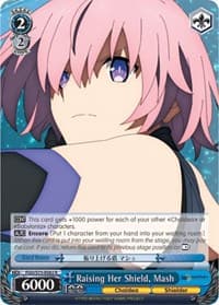 Raising Her Shield, Mash - Fate/Grand Order Absolute Demonic Front: Babylonia - Weiss Schwarz card