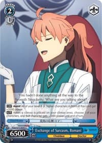 Exchange of Sarcasm, Romani - Fate/Grand Order Absolute Demonic Front: Babylonia - Weiss Schwarz card