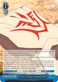 Proof of a Master, Command Seals - Fate/Grand Order Absolute Demonic Front: Babylonia - Weiss Schwarz card