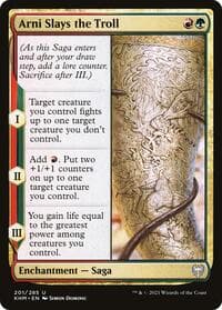 Arni Slays the Troll - Kaldheim - Magic: The Gathering card