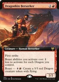 Dragonkin Berserker (Extended Art) - Kaldheim - Magic: The Gathering card