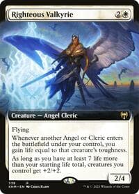 Righteous Valkyrie (Extended Art) - Kaldheim - Magic: The Gathering card